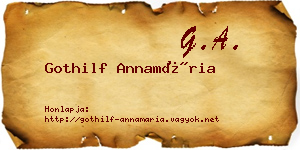 Gothilf Annamária névjegykártya